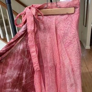 Boho reversible wrap skirt